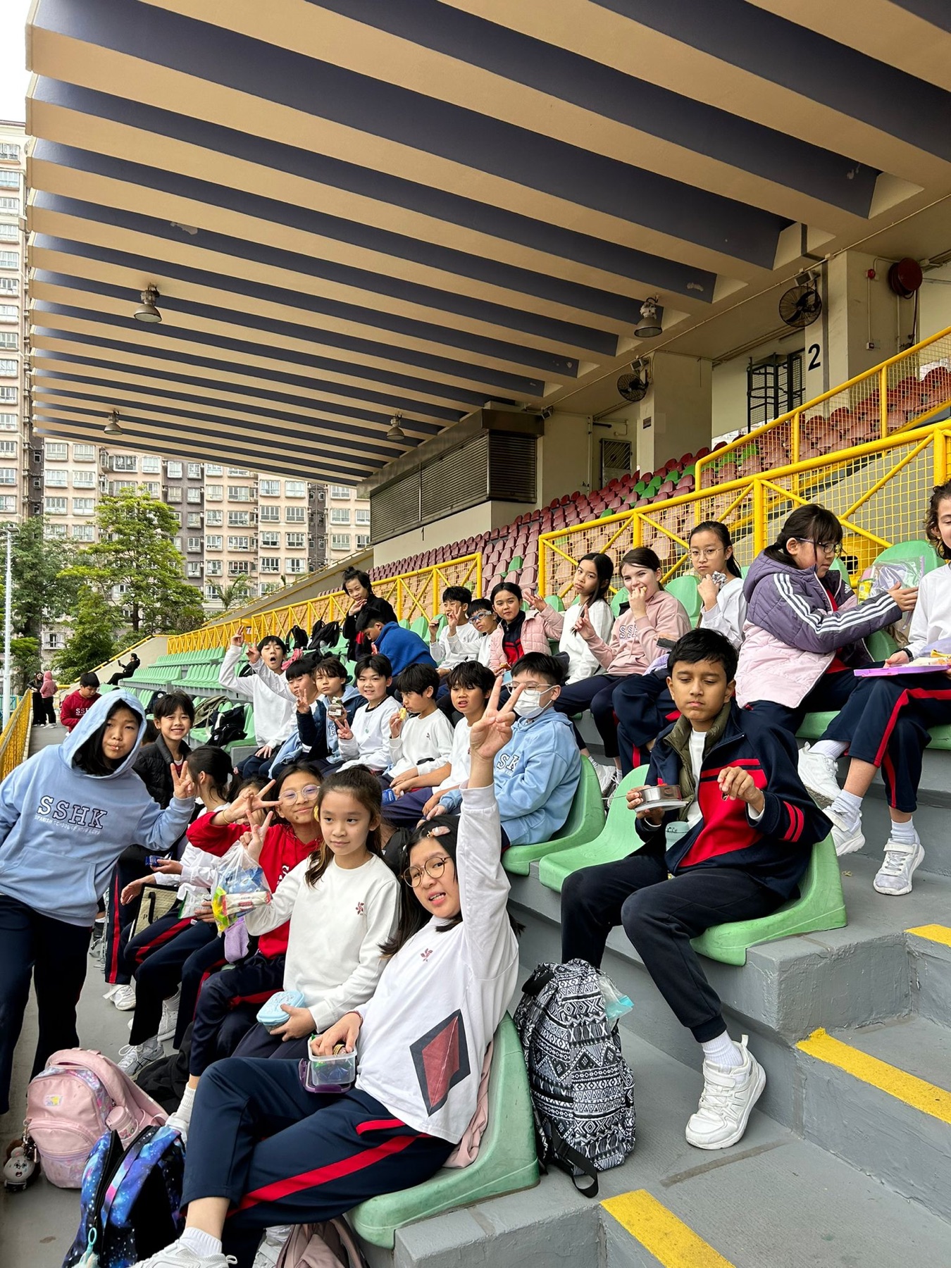 SSHK students and teachers together at Sports Day